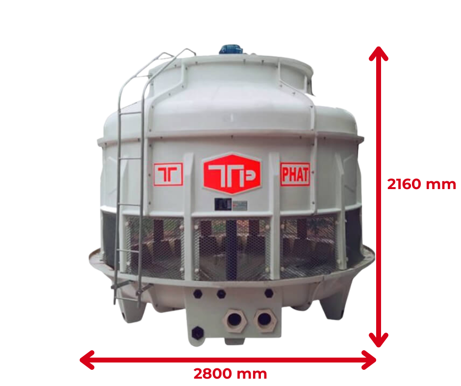 Thông số kỹ thuật tháp giải nhiệt Thuận Tiến Phát 100RT